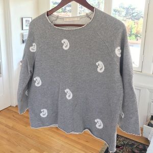 Zara distressed pullover with embroidered detail